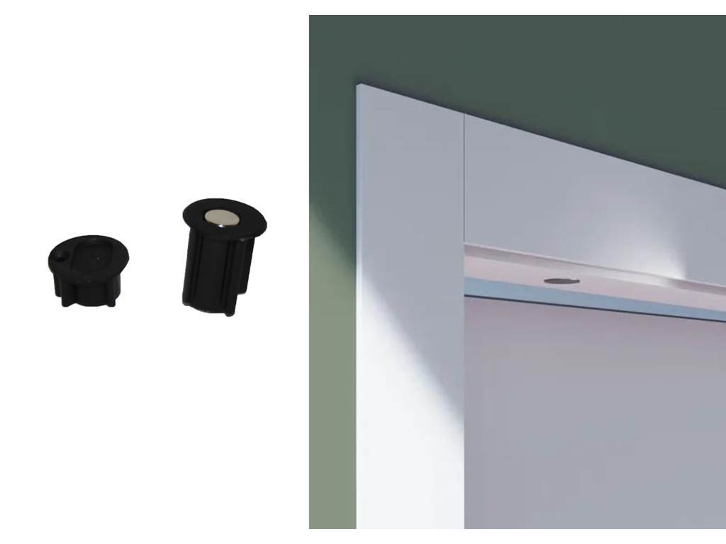 Fermaporta Magnetico Incasso Superiore d.20 Tenuta Meccanica varie finiture | Saletta - immagine 4